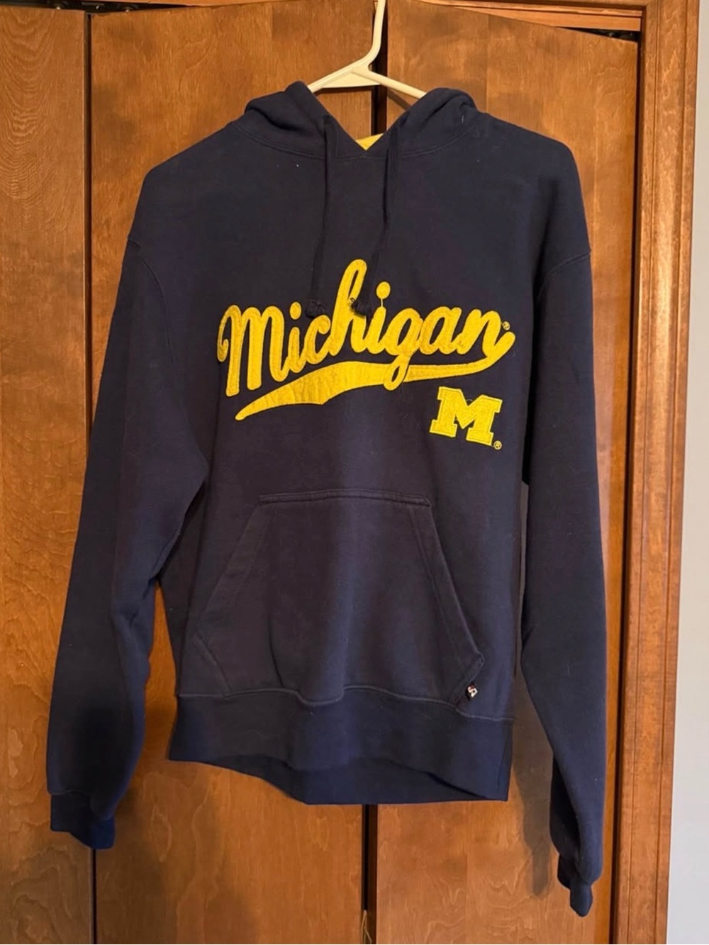 J. America Navy & Yellow Michigan Crewneck Sweatshirt